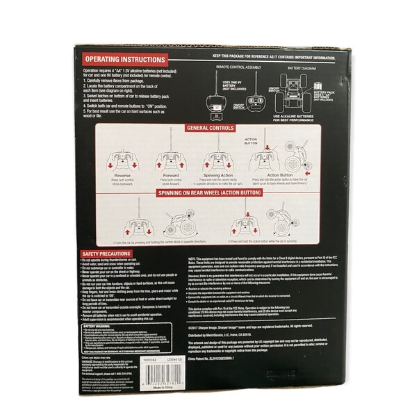 SHARPER IMAGE RC 360 RALLY CAR TURBO TUMBLER STUNT VEHICLE New in damaged box - Picture 5 of 9